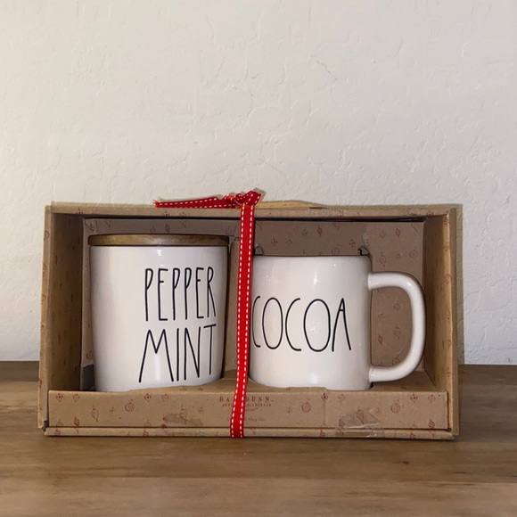 RAE DUNN DIMPLED CANⵊSTER AND MUG SET